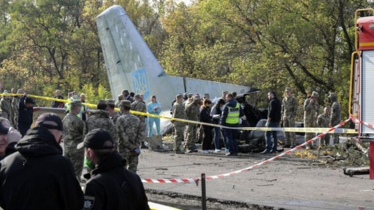 Ukraine military plane crash: Cadets among 26 people killed