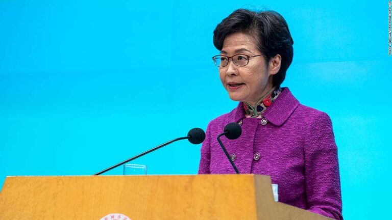 Hong Kong leader Carrie Lam is stockpiling cash because of US sanctions