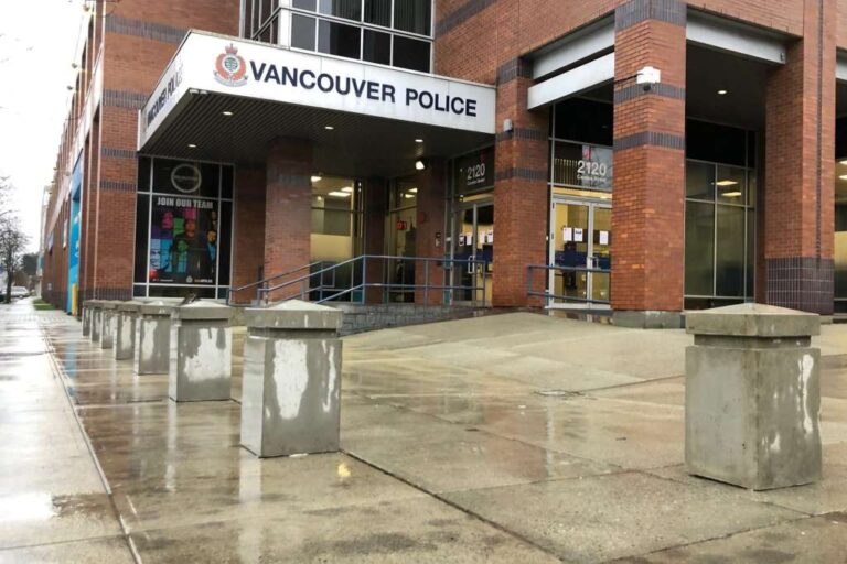 Bollard alert: Security ramped up outside VPD headquarters