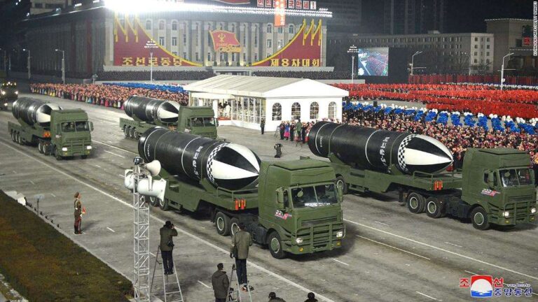North Korea unveils submarine-launched ballistic missile at military parade