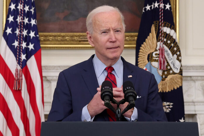FILE PHOTO: U.S. President Joe Biden comments on the shooting in Colorado at the White House in Washington