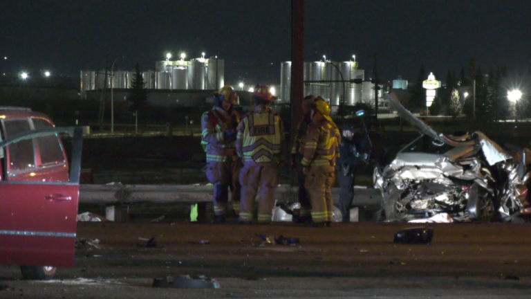 1 dead in 3-vehicle crash near Edmonton International Airport Friday